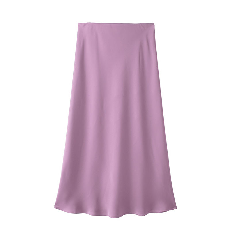 Thumbnail: Satin Pleated Midi Skirt