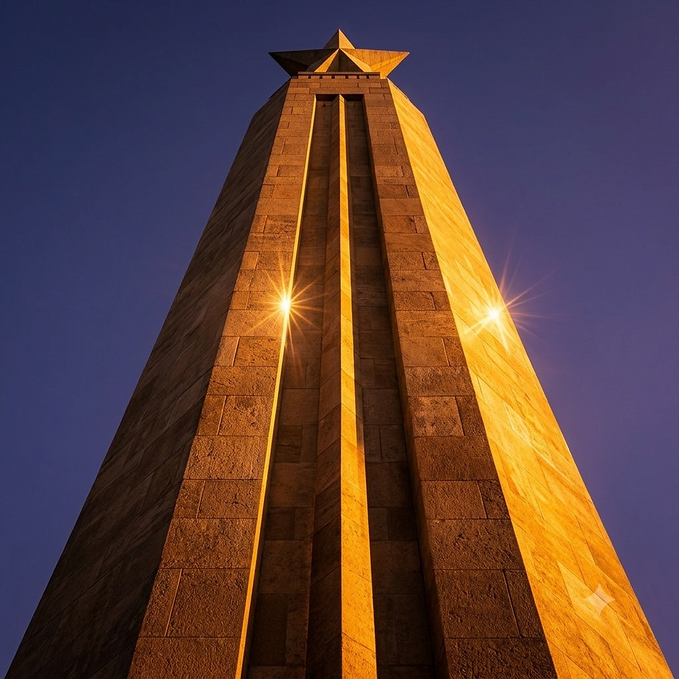 The towering San Jacinto Monument at sunset, symbolizing the critical strategic battleground of claim construction in Inter Partes Review supported by the Law Office of Sean Christian Connolly, an Austin Texas intellectual property and patent attorney firm.