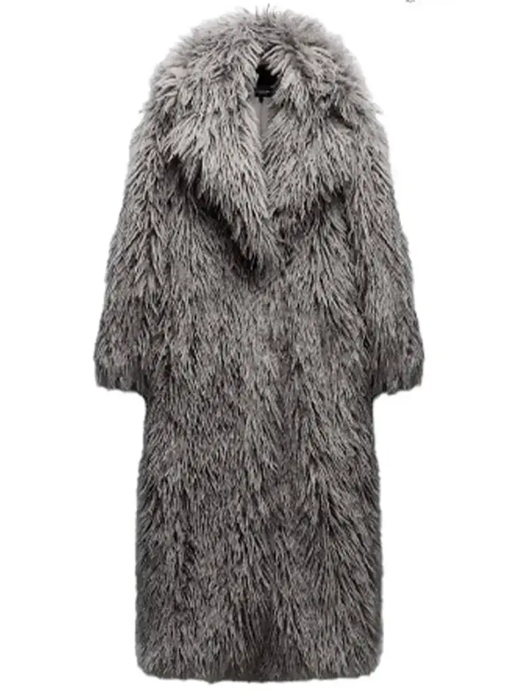Casaco Feminino de Inverno em Pelúcia Quente e Fofinho, Elegante.