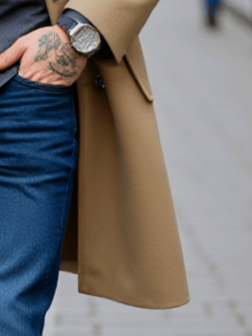 Miniatura: Casaco Masculino Novo Estilo Sobretudo Jaqueta de Lã Dupla Face
