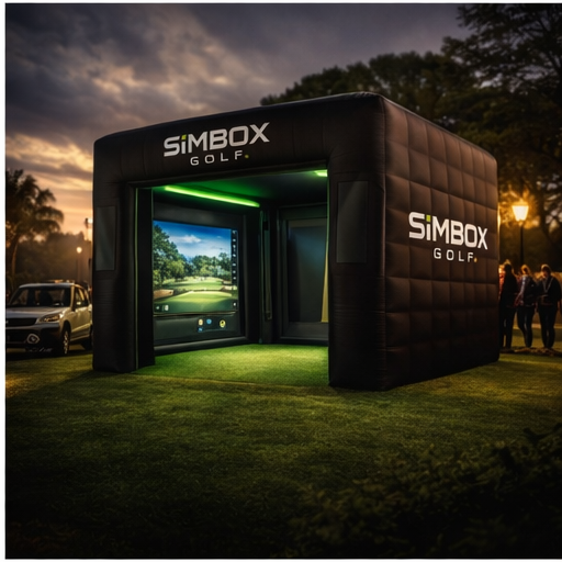 SIMBOX Golf mobile simulator hire setup