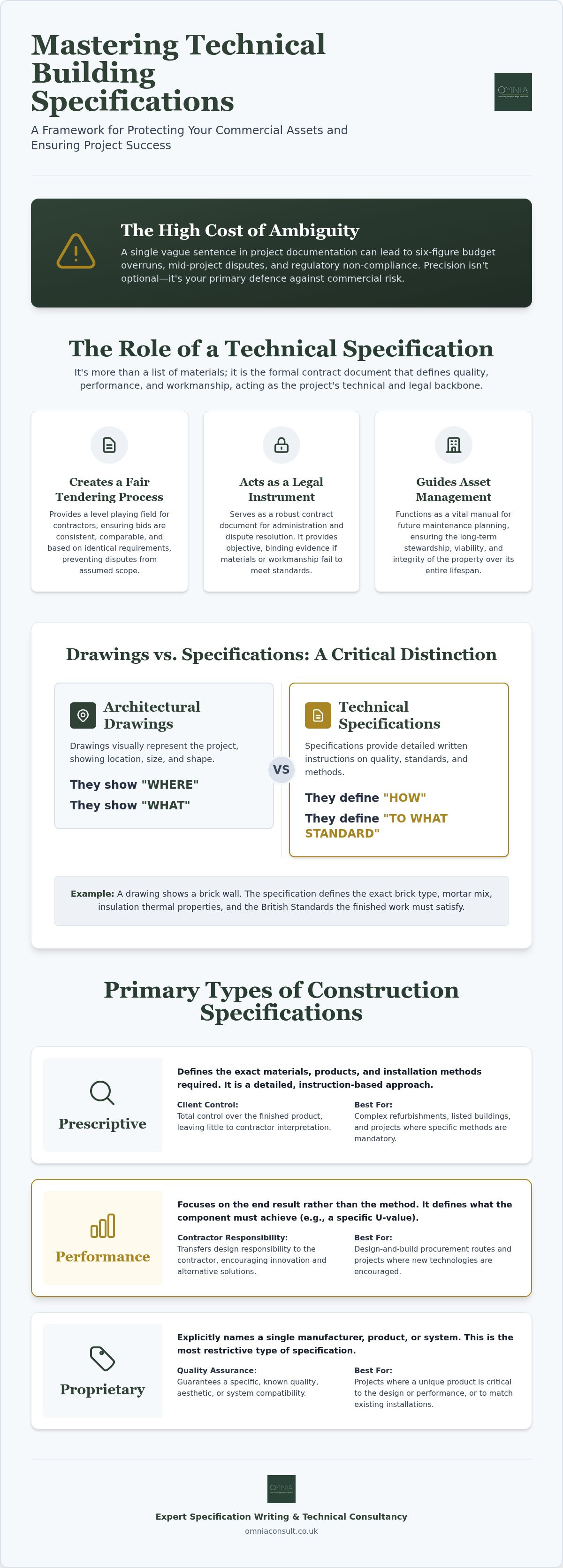 Technical building specifications