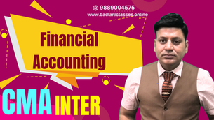 CMA Inter: Financial Accounting