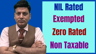 DIFFERENCE: Nil-Rated, Zero-Rated, Non-Taxable and Exempt Supplies