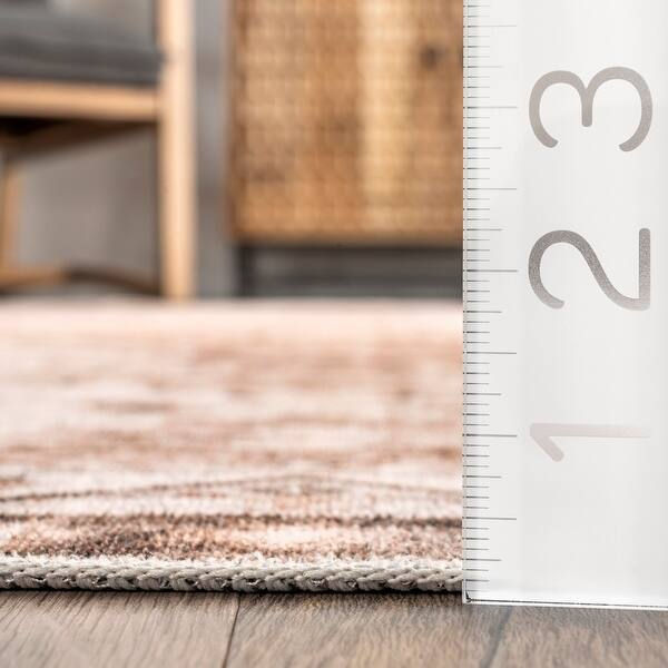 Thumbnail: Lauren Liess Jessamine Washable Rug: Beige, 2’6”x8’