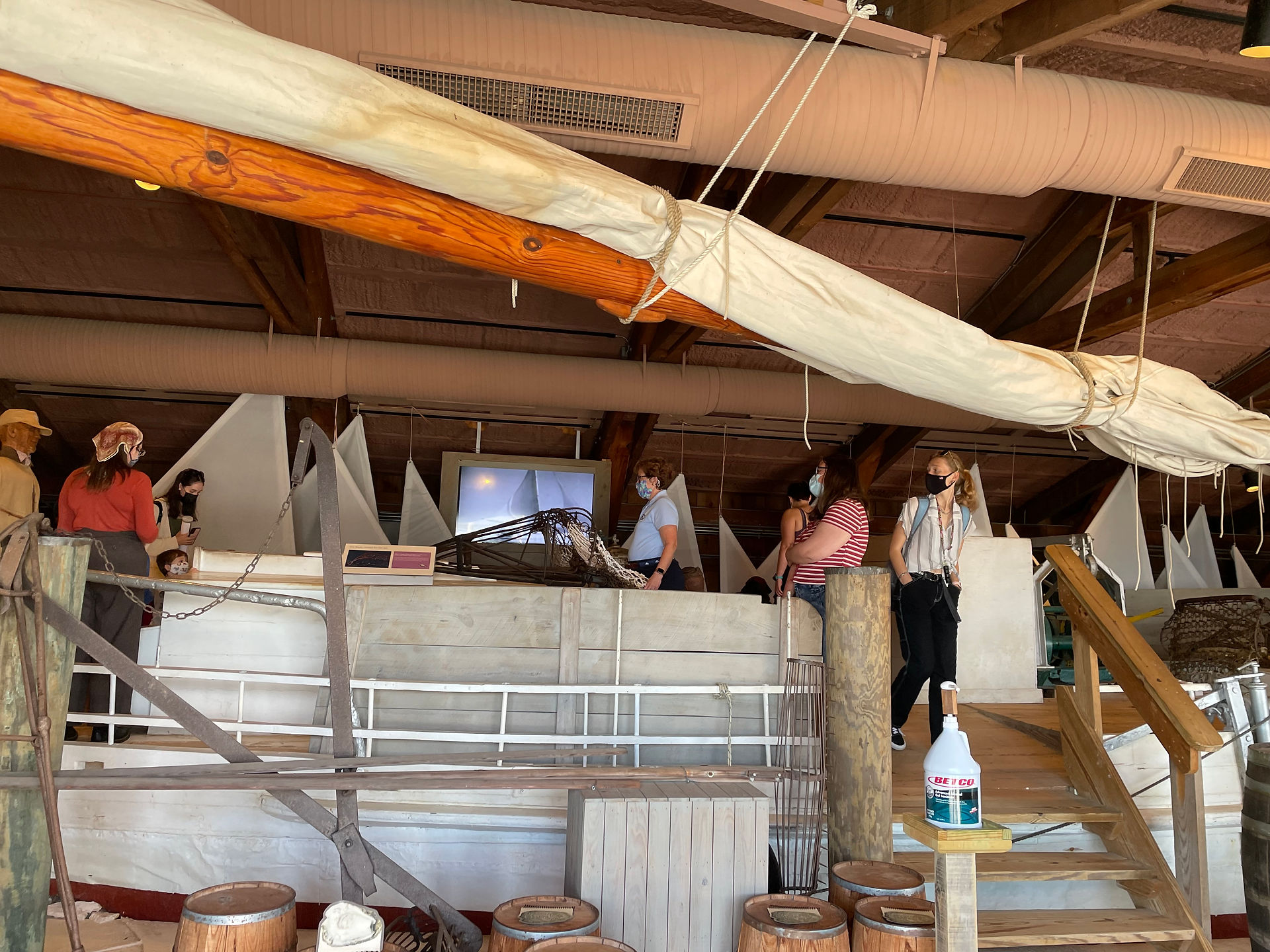 Visiting the Oystering Exhibit