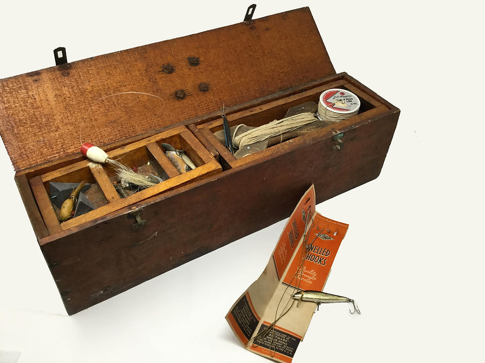 Antique tackle box which is part of the museum's holdings is one of the things included in the digital library and VR exhibit.