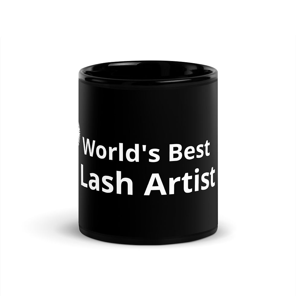 Thumbnail: World's Best Lash Artist Black Glossy Mug