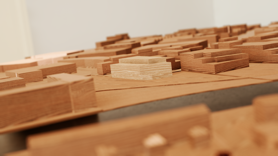 Maquette in wood