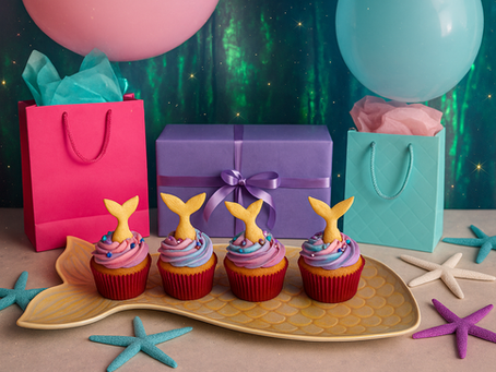 Mermaid-themed birthday party decorations