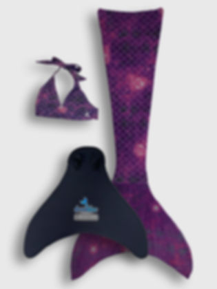 Talise Purple Mermaid Tail, Monofin & Bikini Top