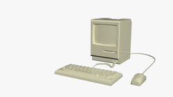 Vintage Mac Computer Front View