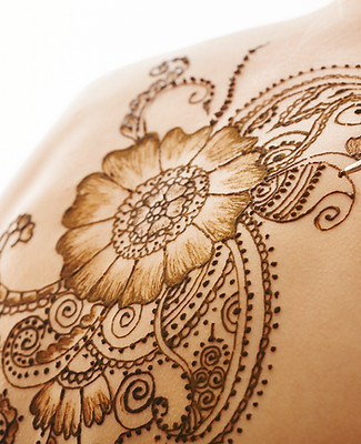 Henna Back Tattoo