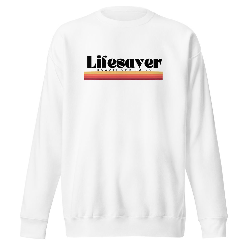 Thumbnail: Unisex Premium Lifesaver Hawaii CPR To Go Sweatshirt