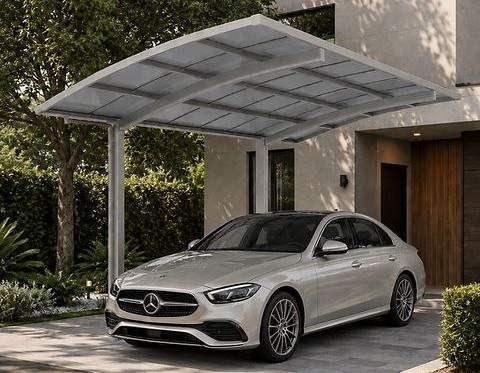 Doppelcarport mit Bogendach