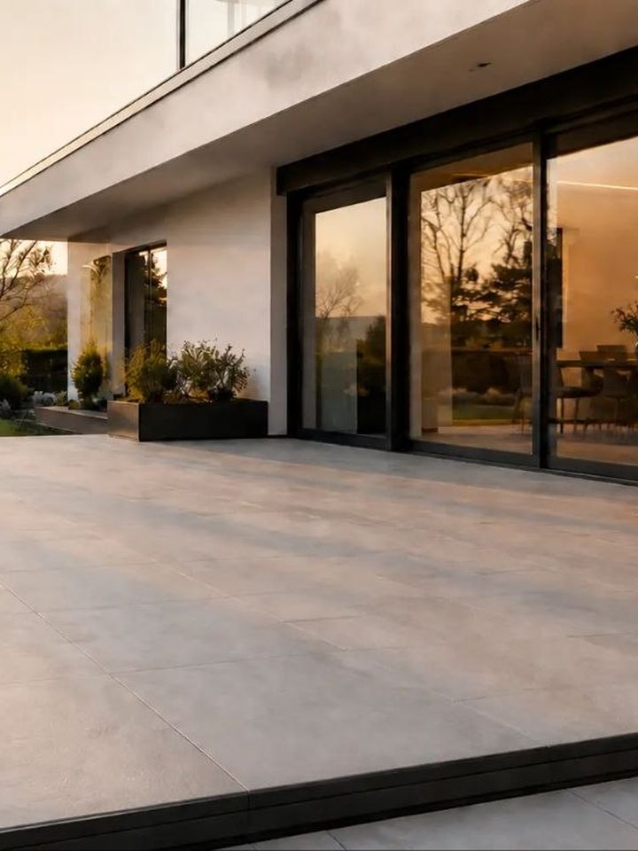 Terrasse mit Terrassenplatten
