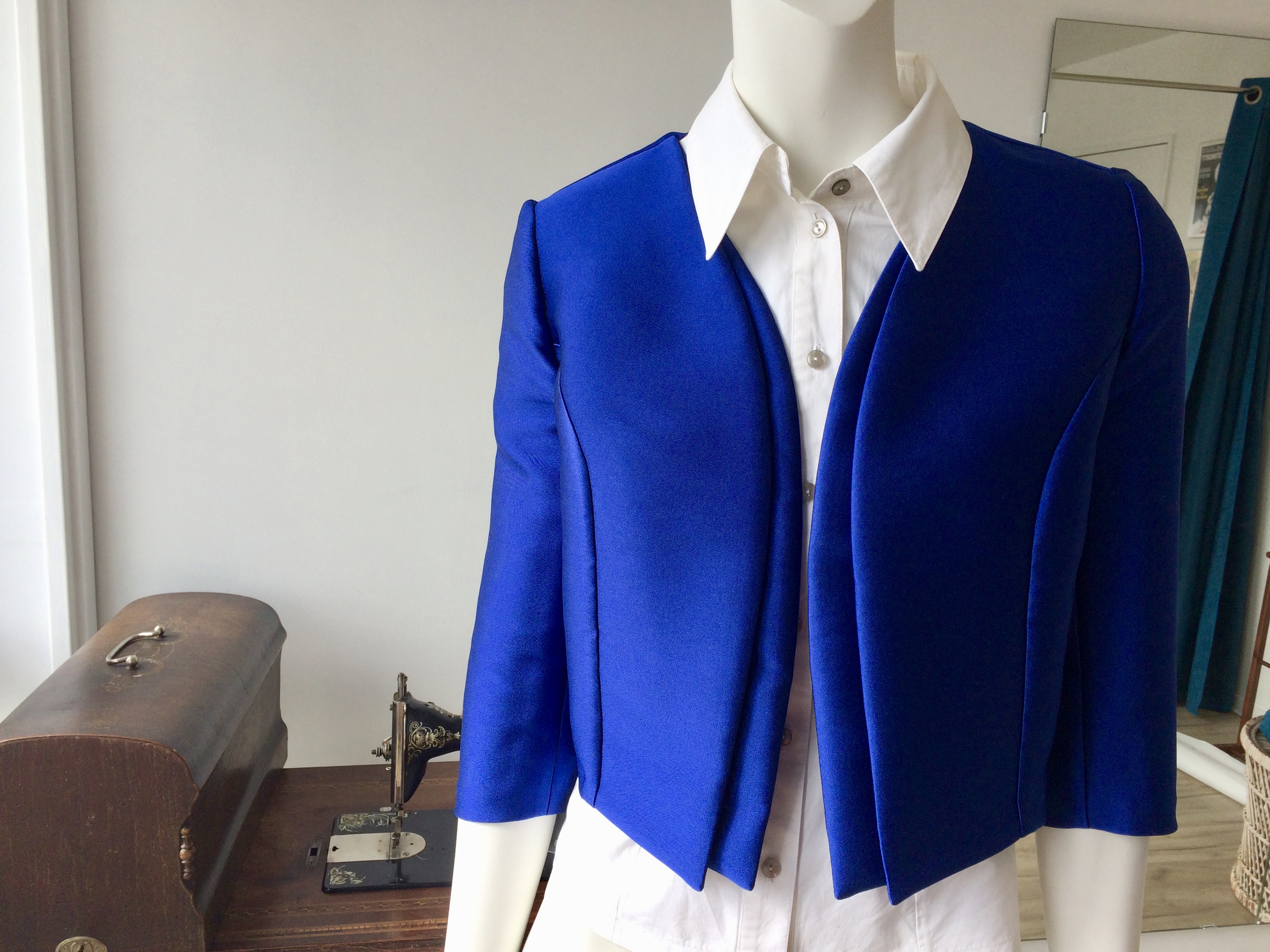 Veste Bleu réalisée sur mesure