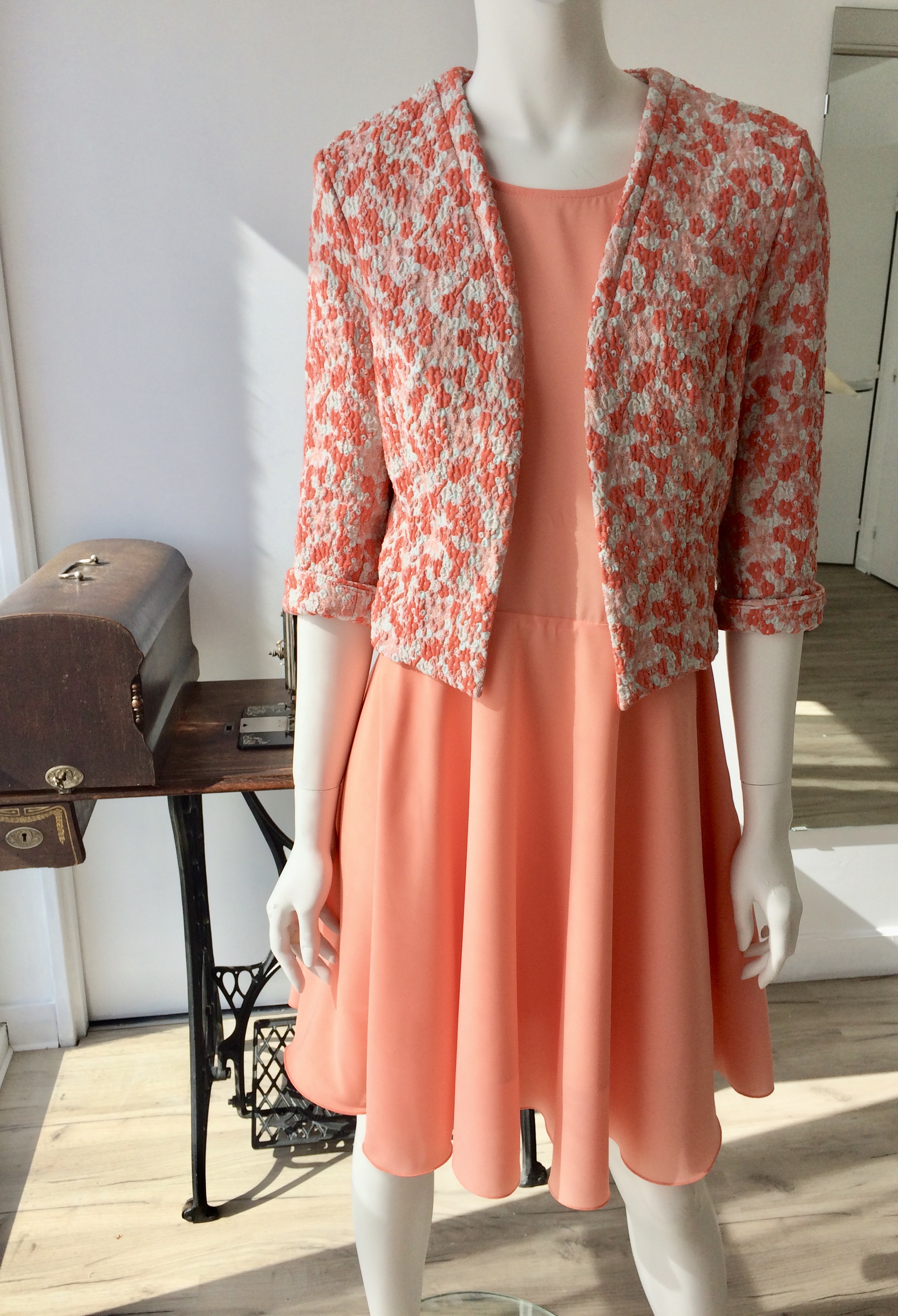 Veste LUCE avec robe assortie réalisée sur mesure