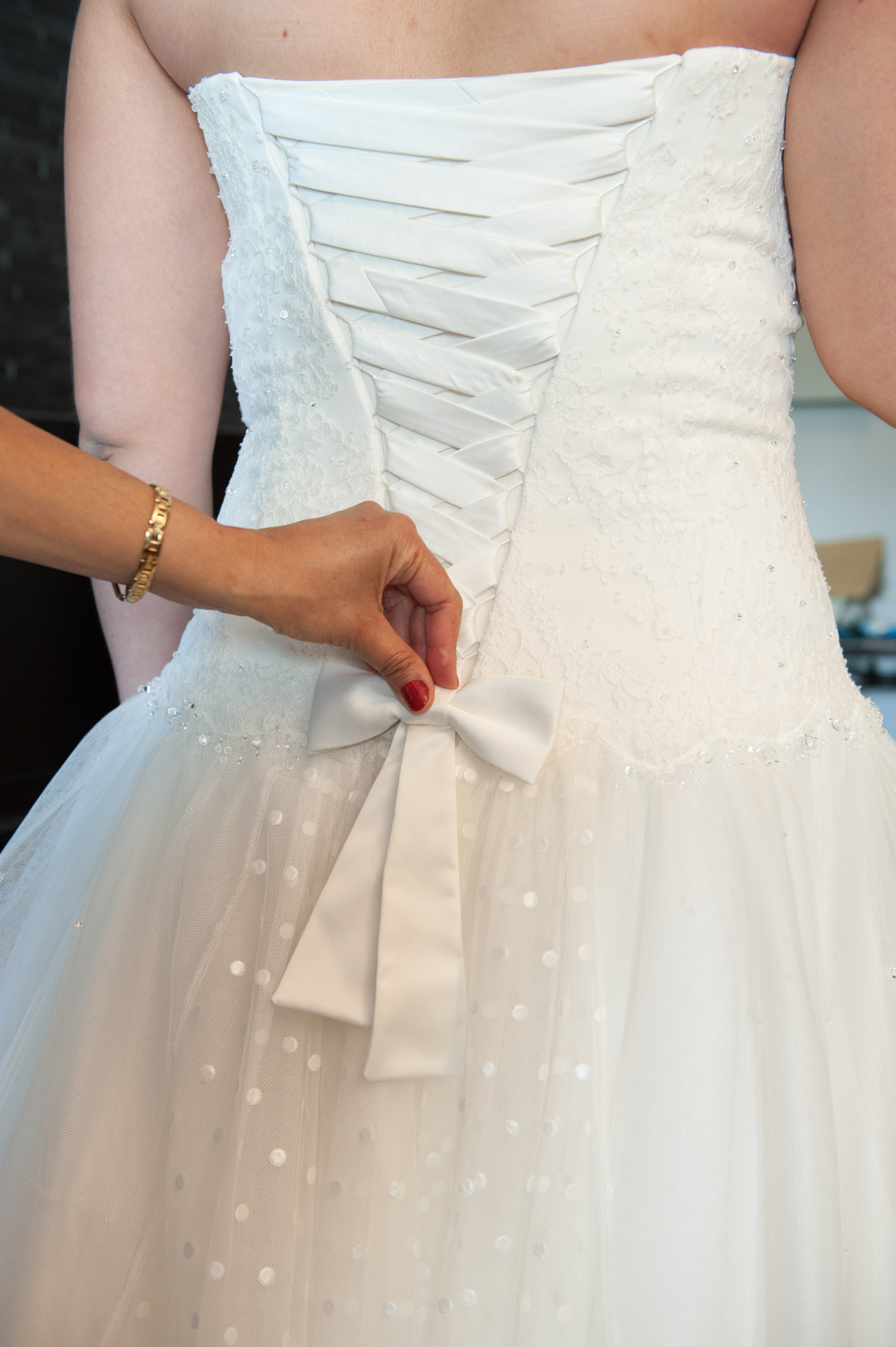 Habillage de la mariée