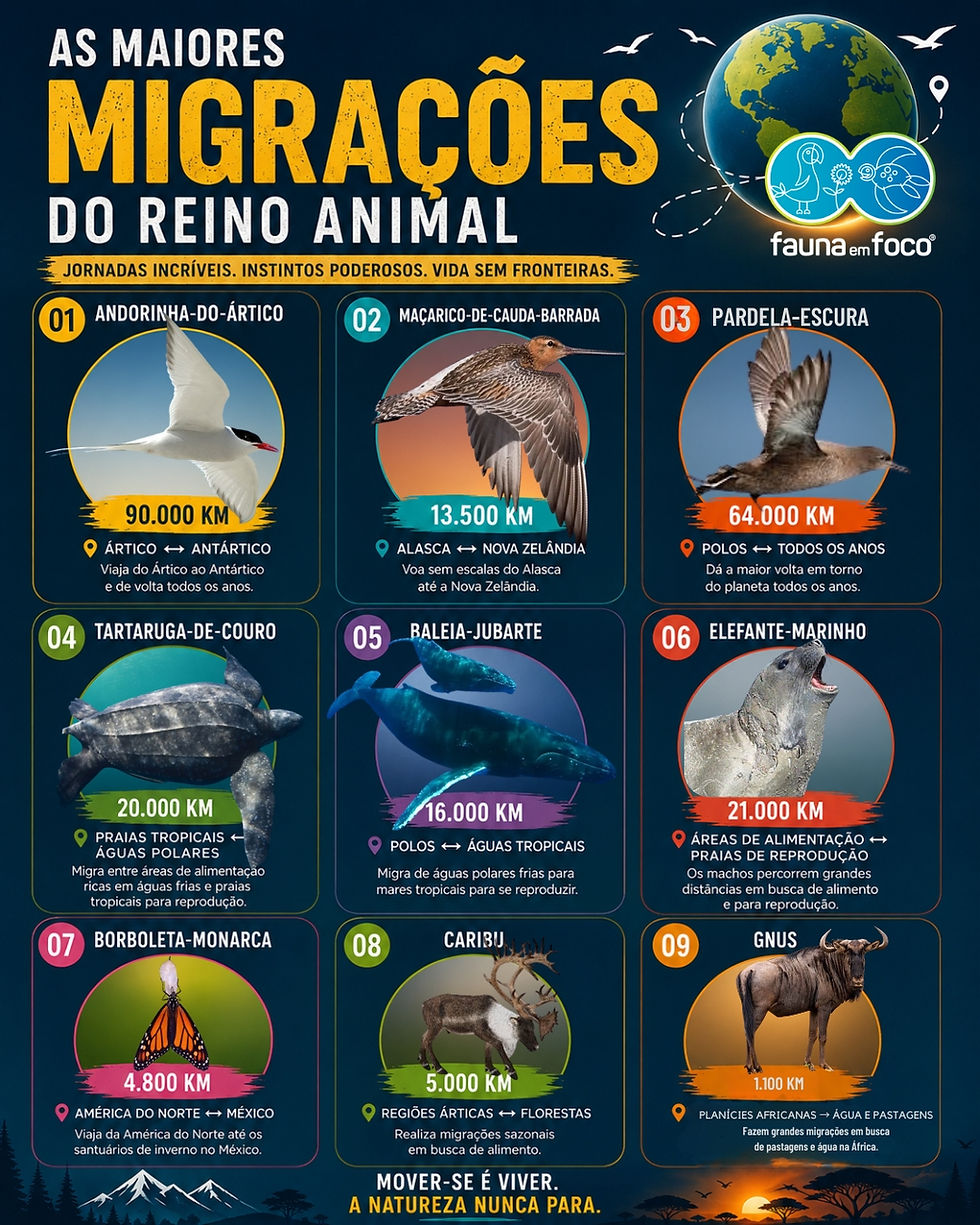 As migrações mais impressionantes do reino animal