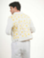 Thumbnail: White Cut-Out Denim Jacket