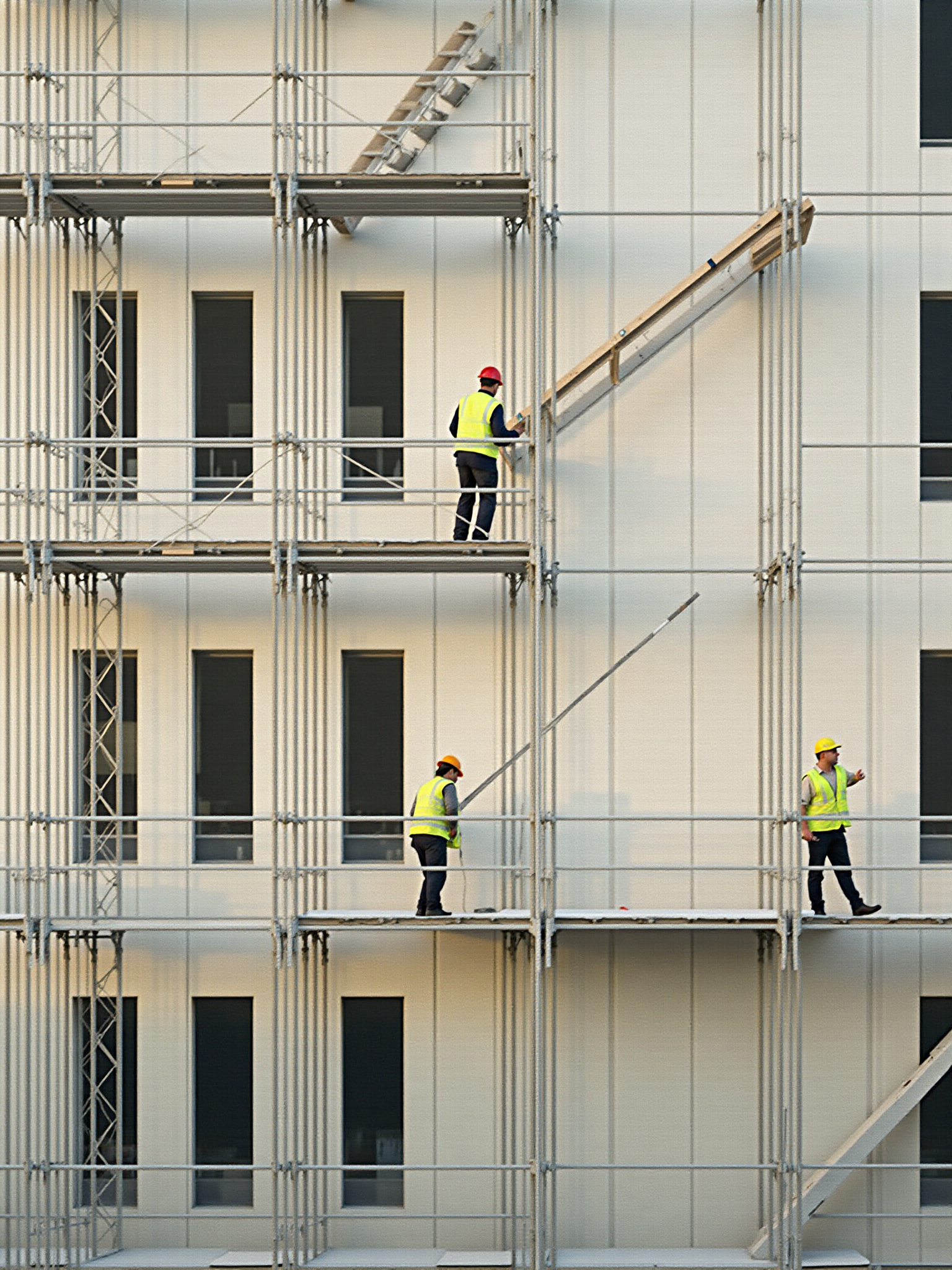 A designed kitchen with wooden floor