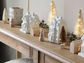 how to set up your own neutral christmas village