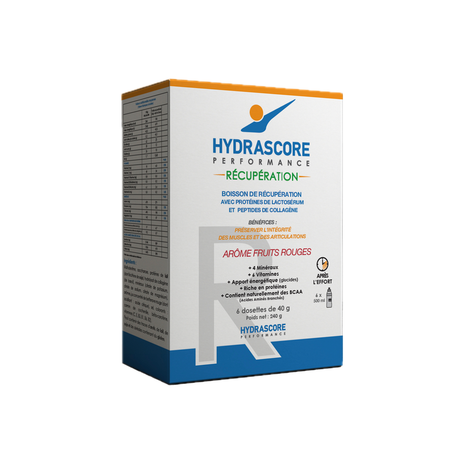 Boisson de récupération Hydrascore Fruits rouge lot de 6