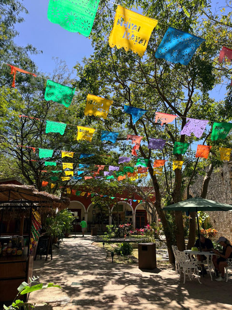Saamal Cenote, Selva Maya on a guided motorcycle tour on a Harley-Davidson in Mexico