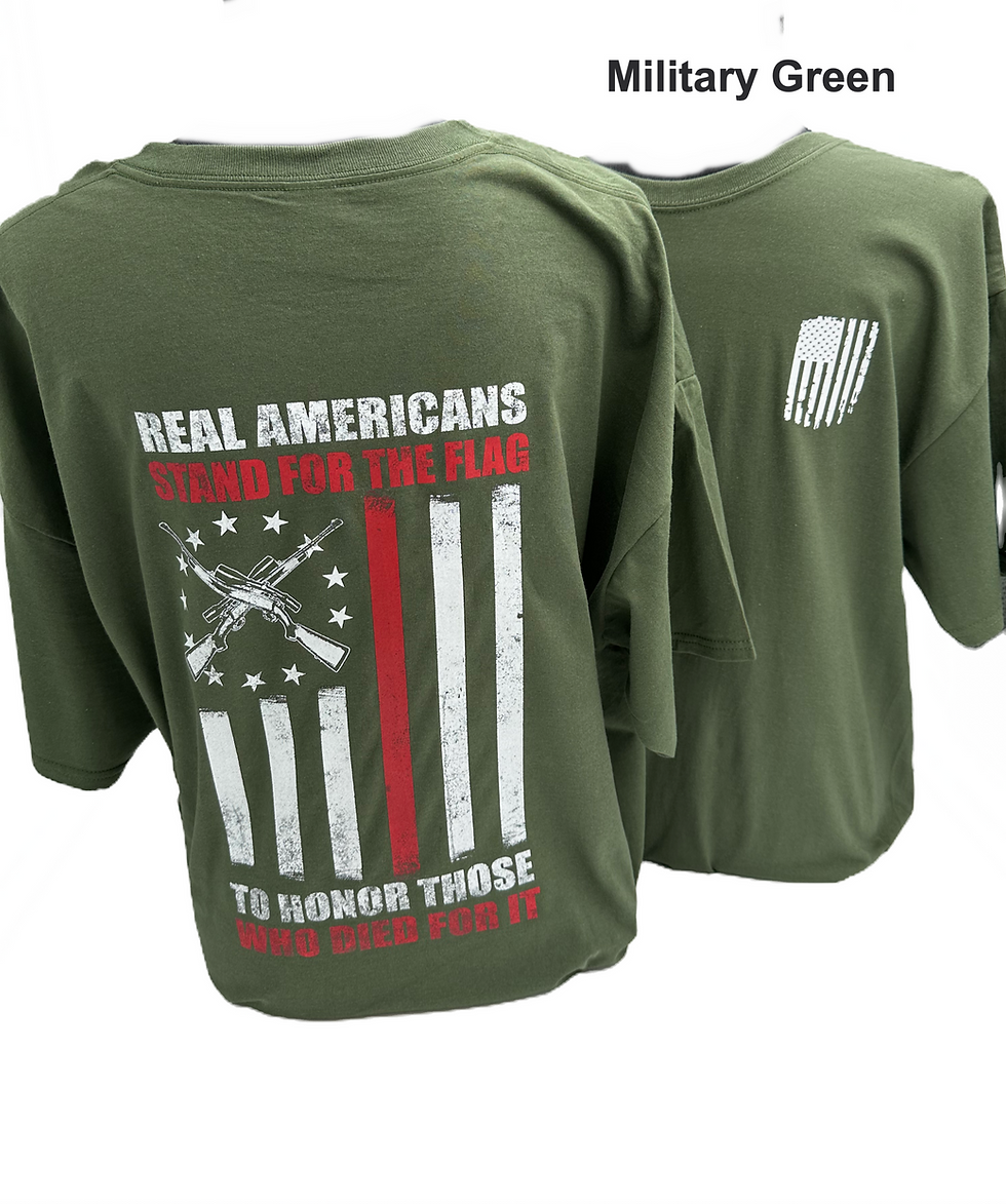 Thumbnail: Real Americans Stand For The Flag To Honor Those Who Died For It! T-SHIRT