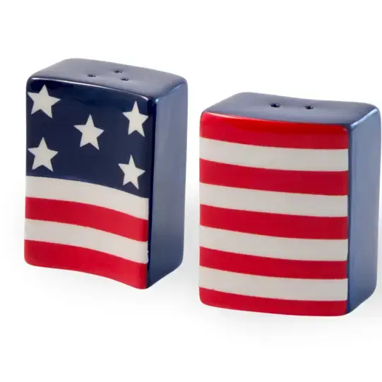Flag Ceramic Salt & Pepper Stars & Stripes