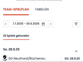 Spielpläne neue Saison veröffentlicht!