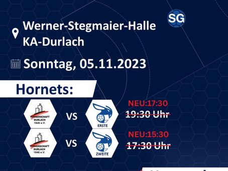 Achtung: Neue Anwurfzeiten in Durlach!