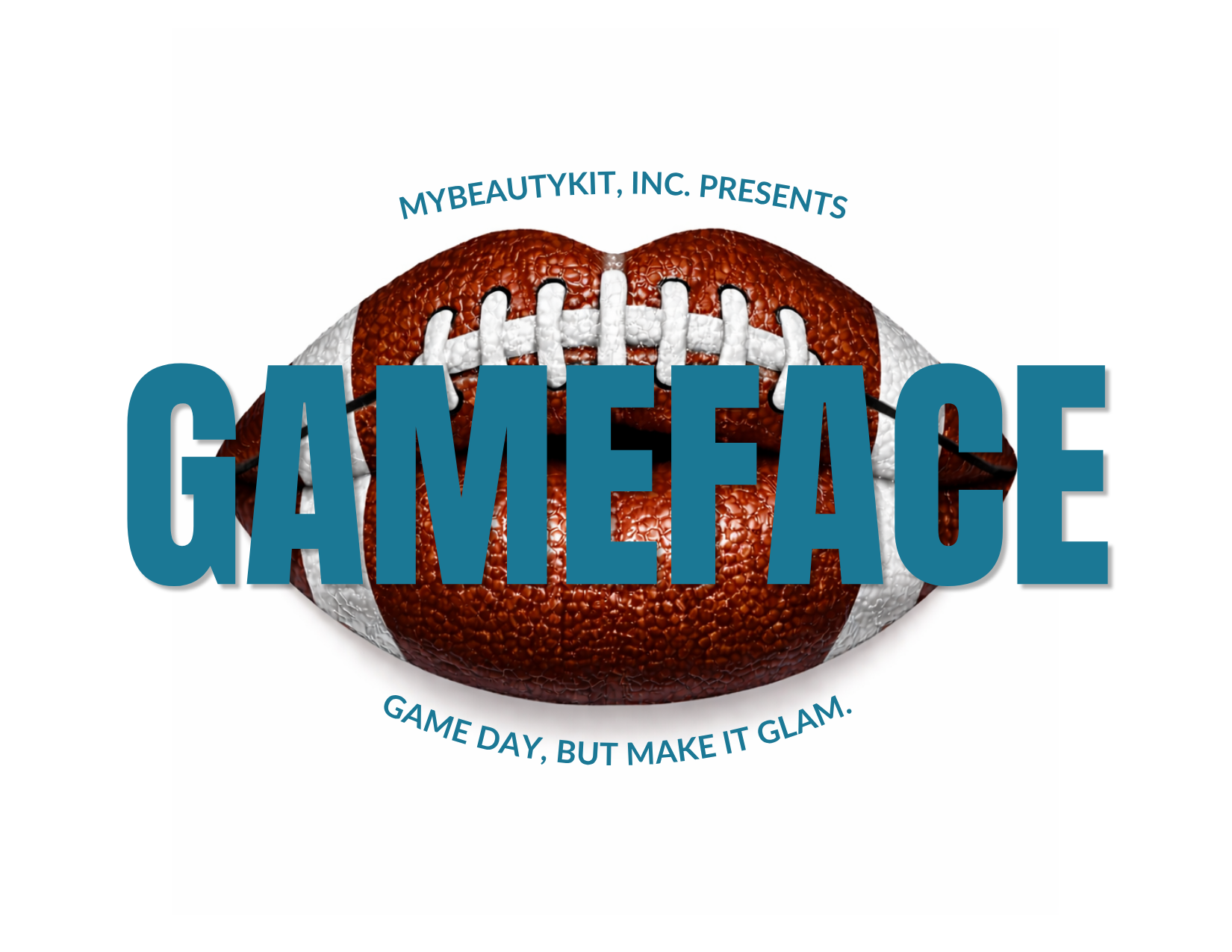 GameFace™️ Beauty Kit "Teal Football"