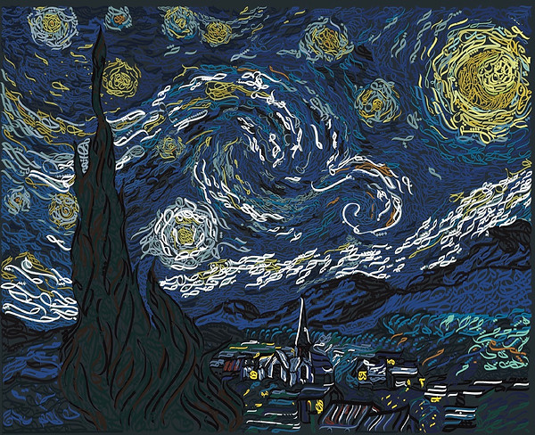 Van Gogh’s magnum opus is given new life through Arabic calligraphy in Diwani script