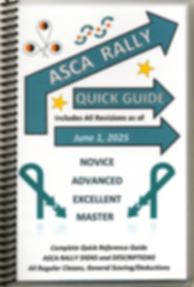 Lot of 3 - ASCA RALLY QUICK REFERENCE GUIDE 2024