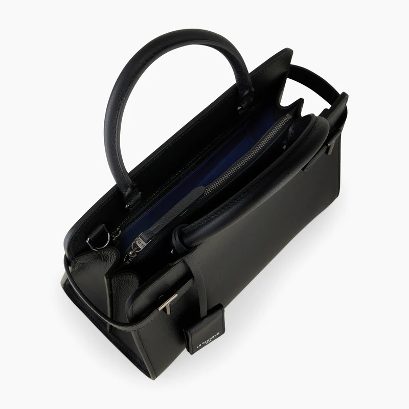 Miniature : Sac à main Le Tanneur Emilie en cuir grainé noir