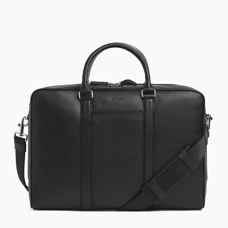 Porte documents 17" Le Tanneur Charles en cuir grainé noir