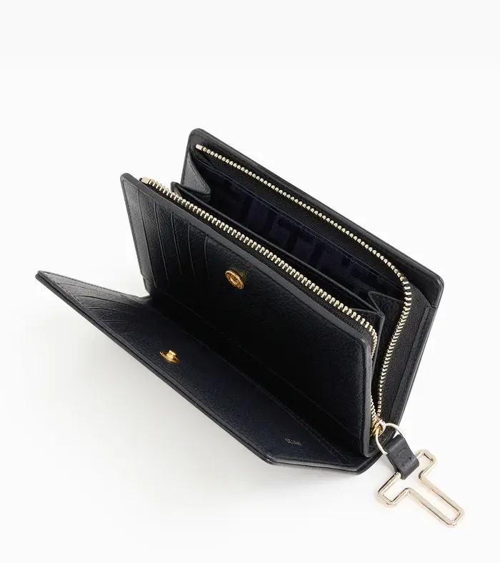 Miniature : Portefeuille Le Tanneur Juliette en cuir grainé noir