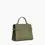Miniature : Sac à main double rabat moyen modèle Le Tanneur Emilie en cuir grainé vert