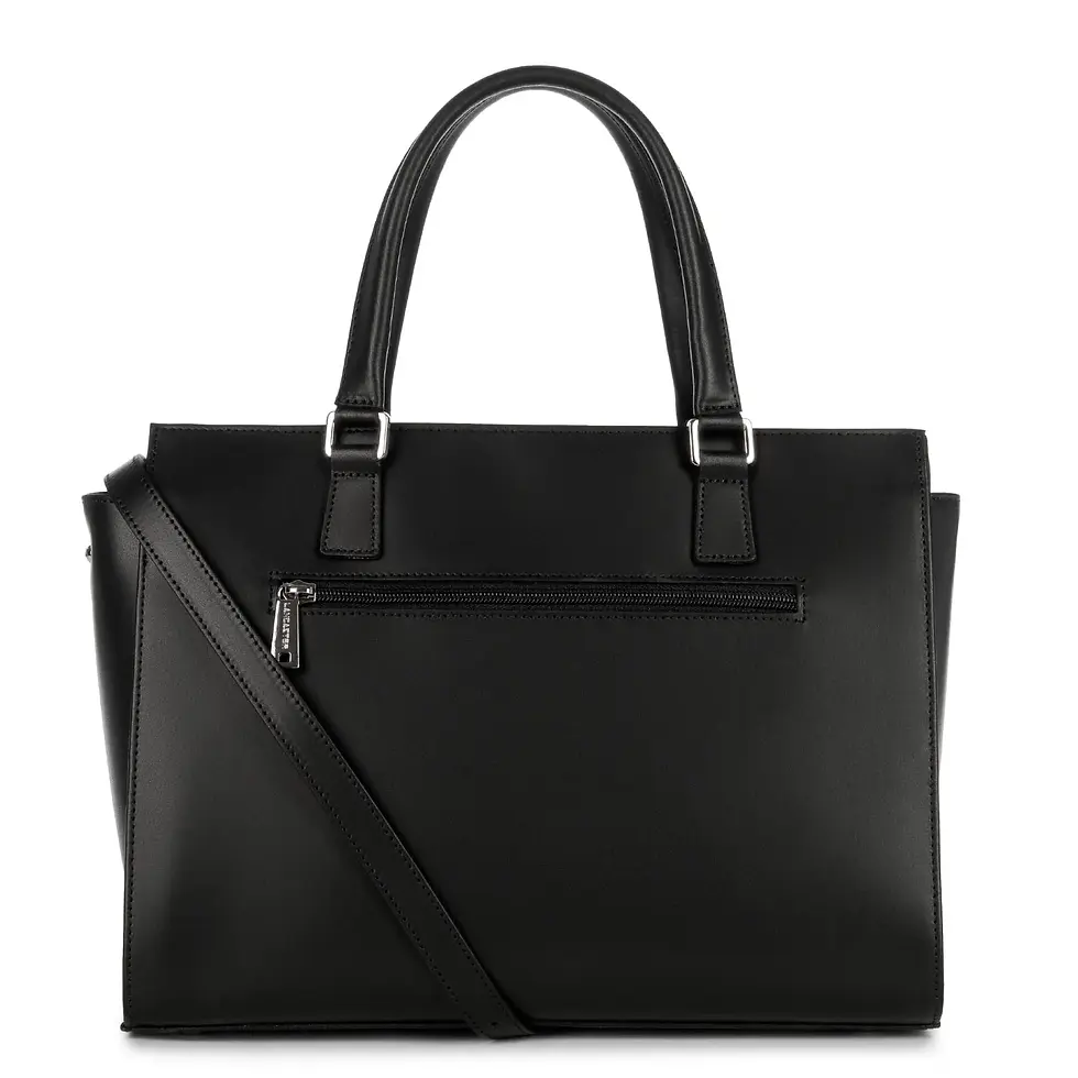 Miniature : Sac à main Smooth porté main épaule ou travers Lancaster cuir vachette noir