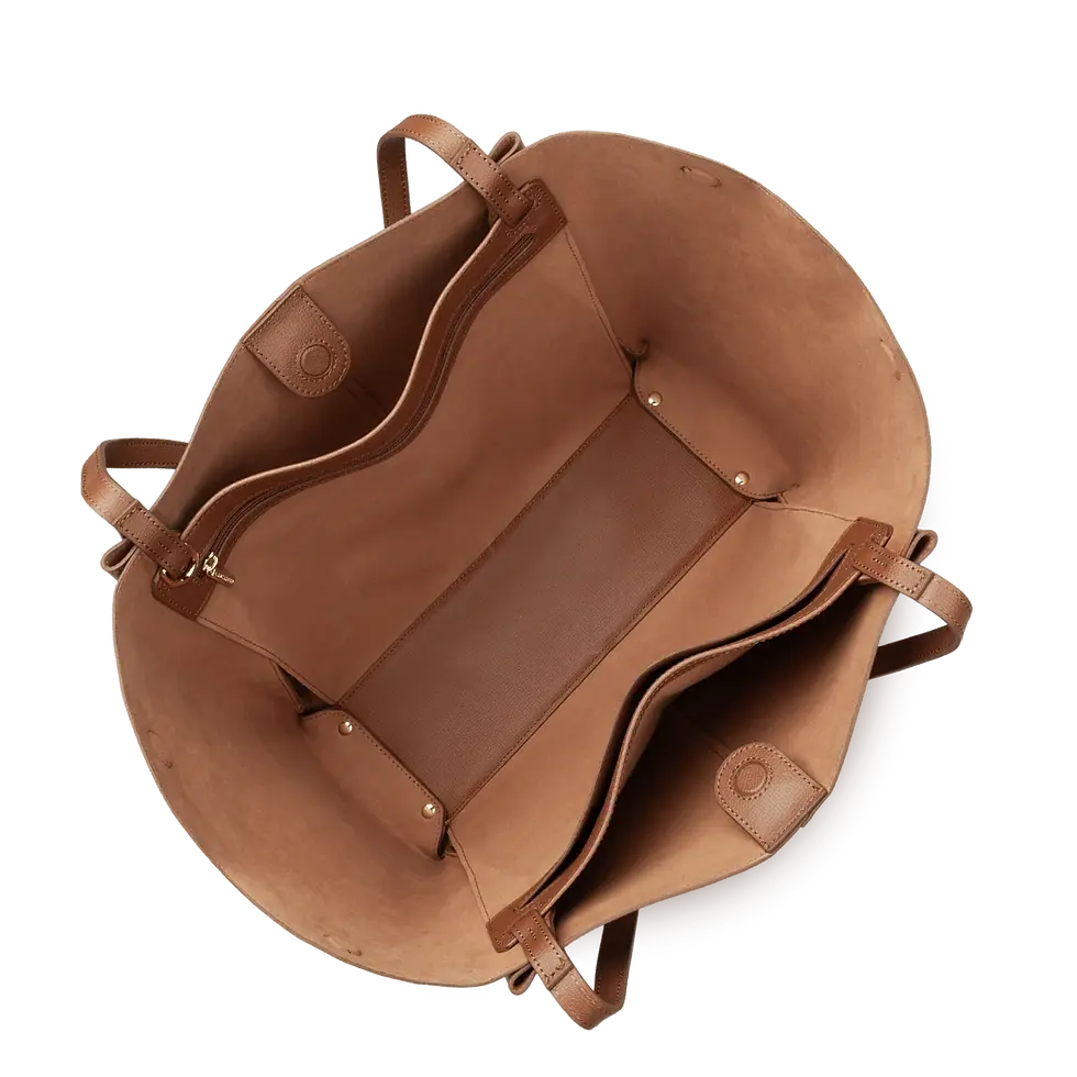 Miniature : Très grand sac cabas Sierra Haus porté épaule Lancaster cuir vachette camel
