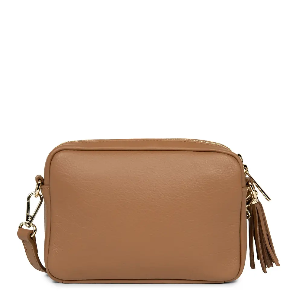 Miniature : Sac trotteur Mademoiselle Ana porté travers ou épaule Lancaster cuir camel