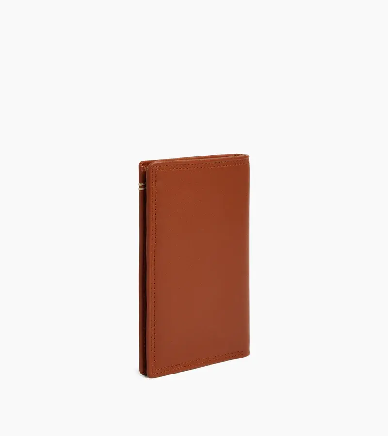 Miniature : Porte cartes Le Tanneur Martin vertical en cuir lisse acajou