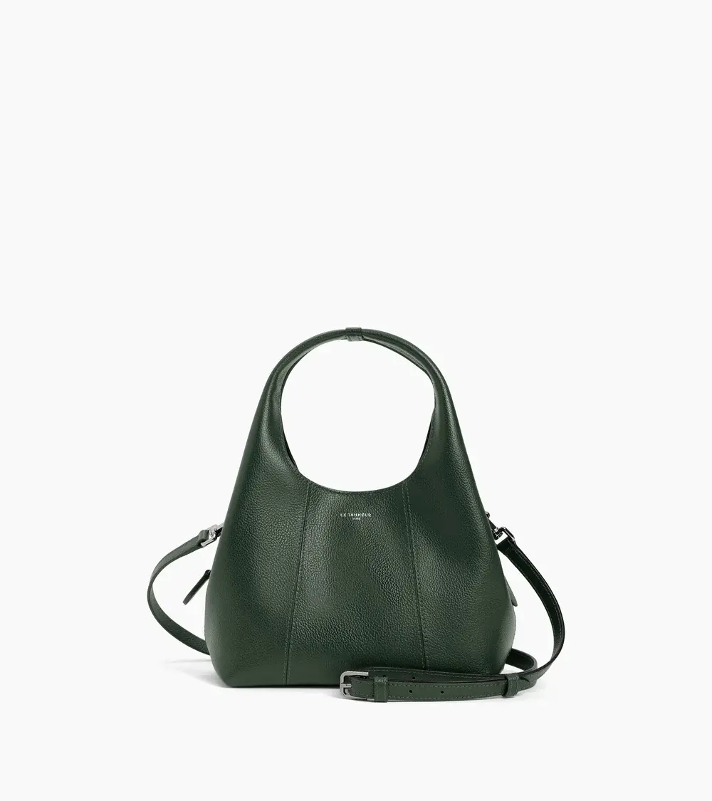 Petit sac à main Le Tanneur Juliette en cuir grainé vert malachite