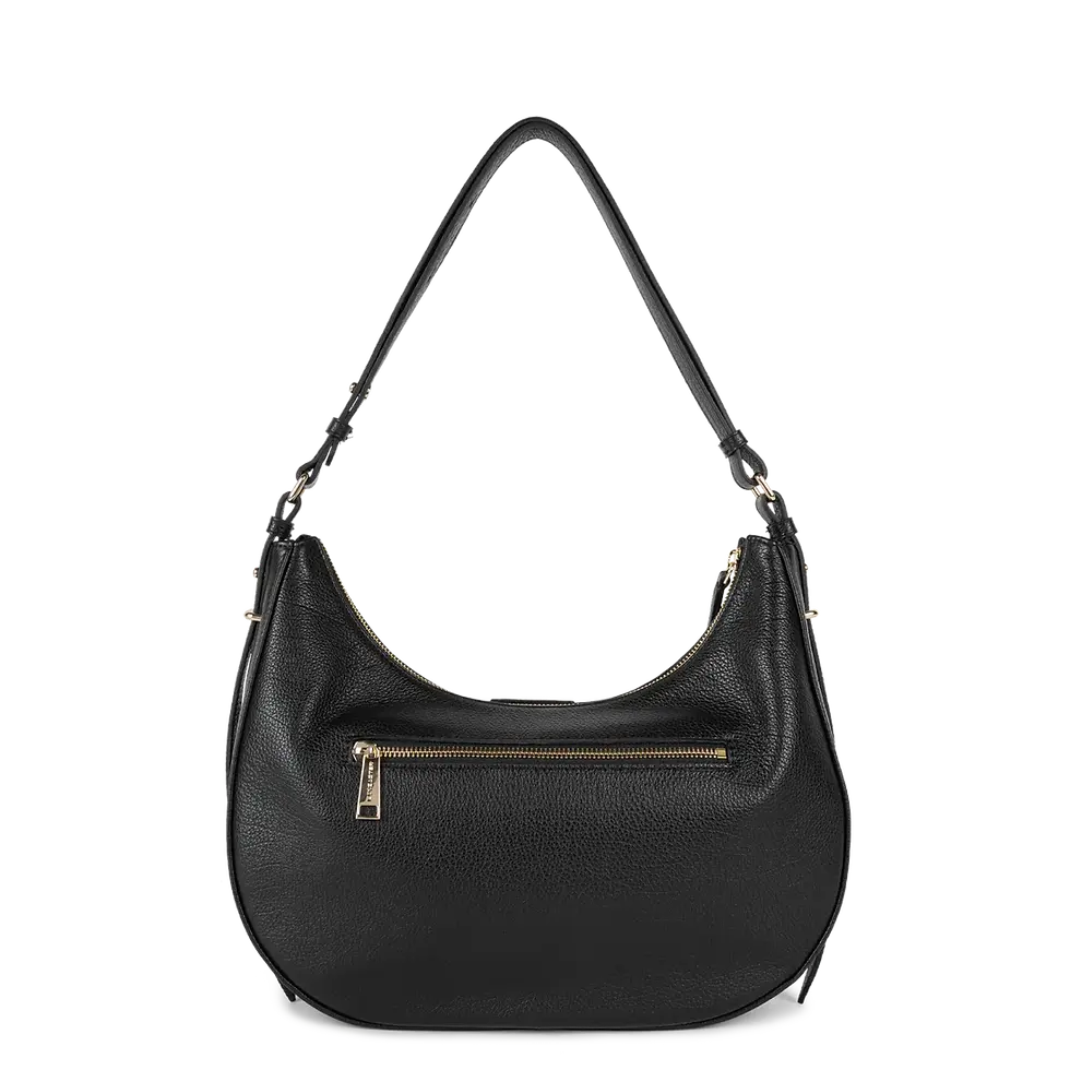 Miniature : Grand sac hobo Dune porté épaule Lancaster cuir vachette noir