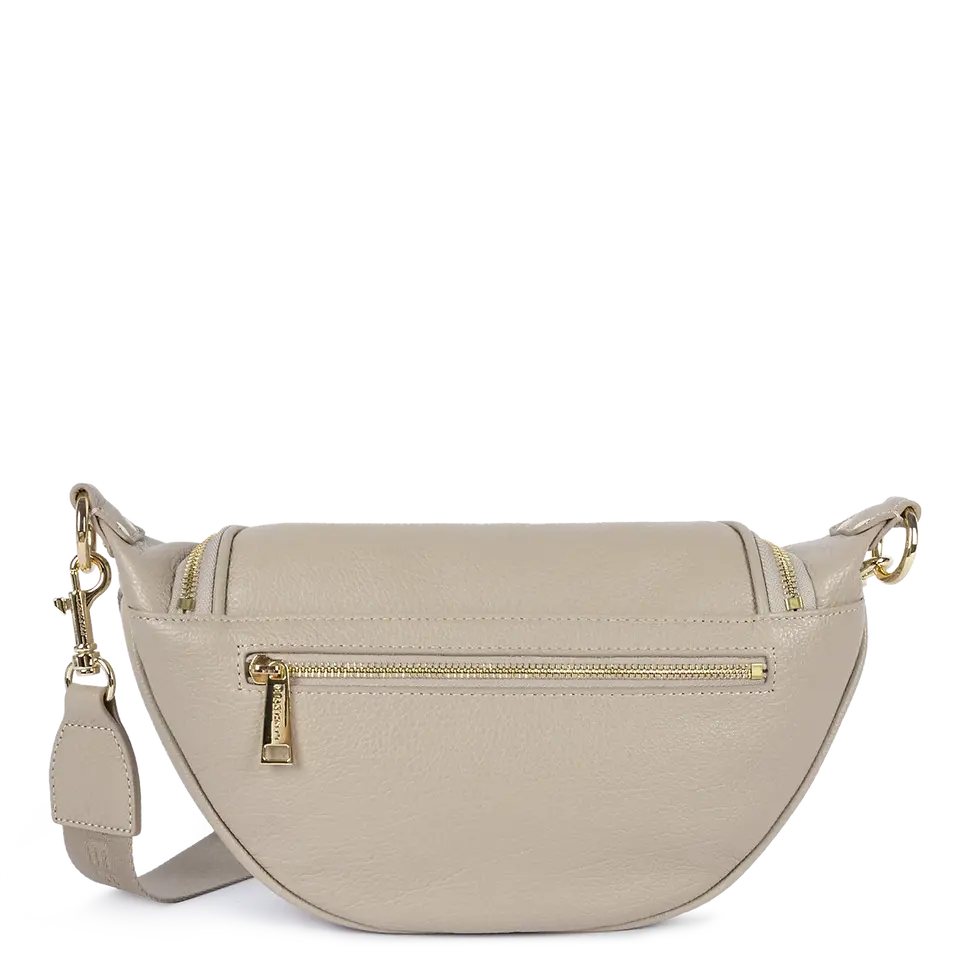 Miniature : Sac banane Dune porté travers ou à la taille Lancaster cuir vachette galet