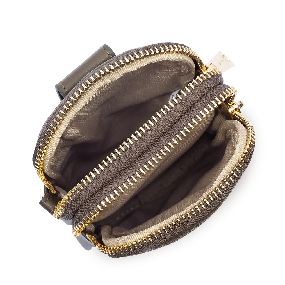 Miniature : Pochette smartphone Dune Lancaster cuir vachette kaki