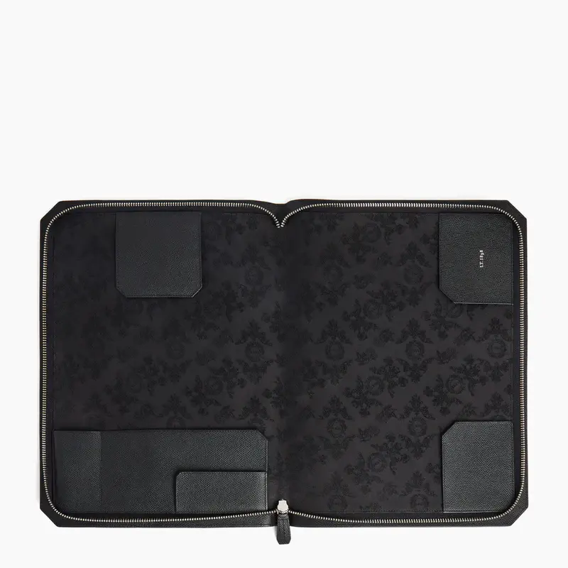 Miniature : Pochette ordinateur Le Tanneur Gaston en cuir grain croisé noir