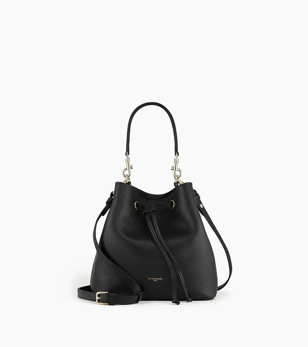 Sac seau Le Tanneur Louise en cuir grainé noir